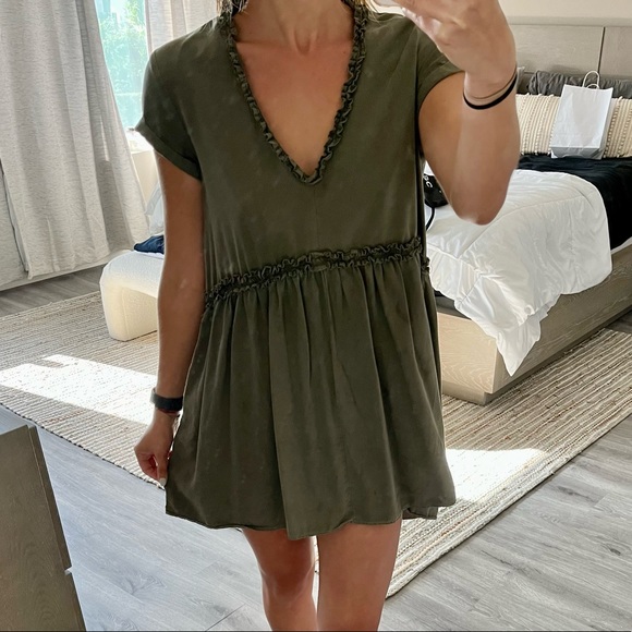 Zara Dresses & Skirts - T-Shirt Ruffle Dress